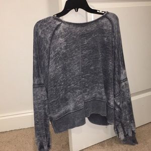 open back cropped sweatshirt